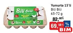 BİLİ BİLİ YUMURTA 15'Lİ 63-72 G